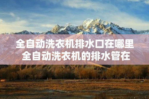 全自动洗衣机排水口在哪里 全自动洗衣机的排水管在哪个位置