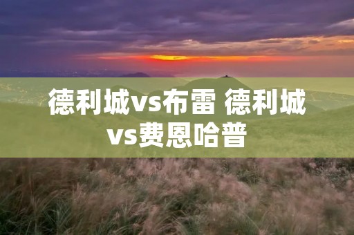 德利城vs布雷 德利城vs费恩哈普