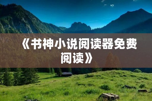 《书神小说阅读器免费阅读》：一款优秀的小说阅读工具