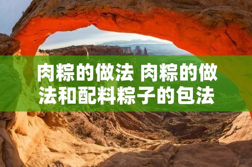 肉粽的做法 肉粽的做法和配料粽子的包法