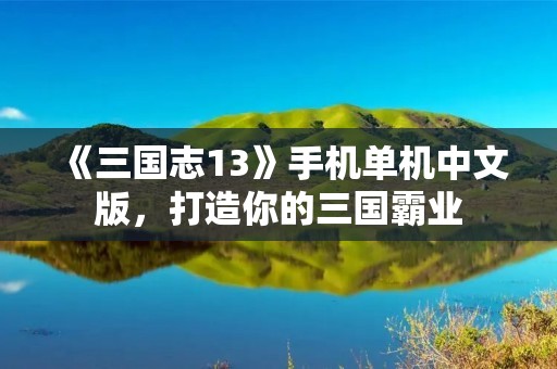 《三国志13》手机单机中文版,打造你的三国霸业 《三国志13》手机单机中文版,打造你的三国霸业