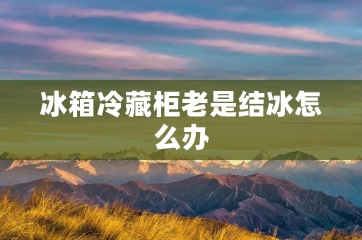 冰箱冷藏柜老是结冰怎么办