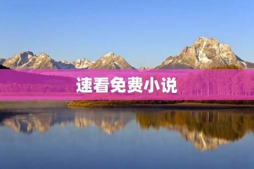 速看免费小说:畅享阅读乐趣 速看免费小说:畅享阅读乐趣