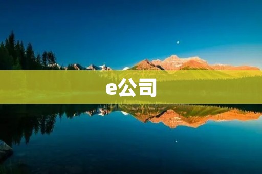 e公司:颠覆传统,引领未来的数字化创新力量 e公司:颠覆传统,引领未来的数字化创新力量