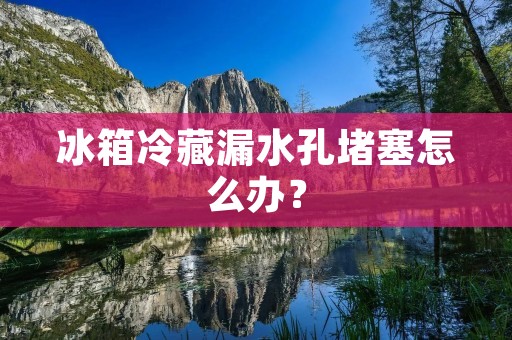 冰箱冷藏漏水孔堵塞怎么办? 冰箱冷藏漏水孔堵塞怎么办?