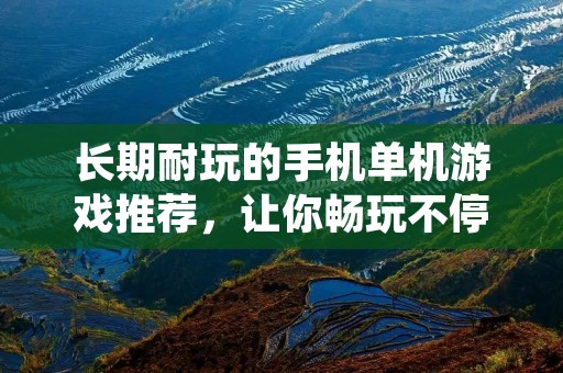 长期耐玩的手机单机游戏推荐，让你畅玩不停！