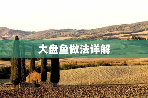 大盘鱼做法详解：传统美味的家常佳肴