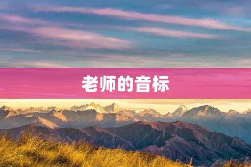 老师的音标：[ˈtiːtʃər]