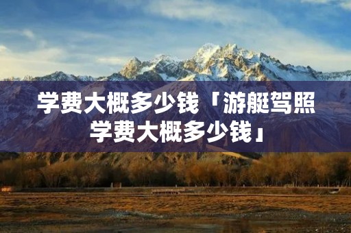 学费大概多少钱「游艇驾照学费大概多少钱」