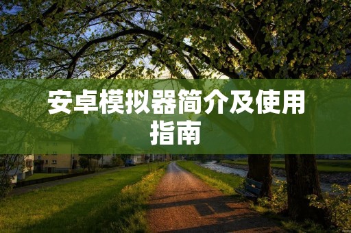 安卓模拟器简介及使用指南