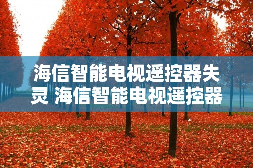 海信智能电视遥控器失灵 海信智能电视遥控器失灵的解决方法