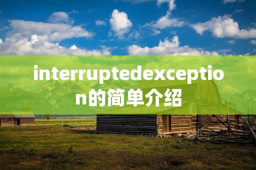 interruptedexception的简单介绍