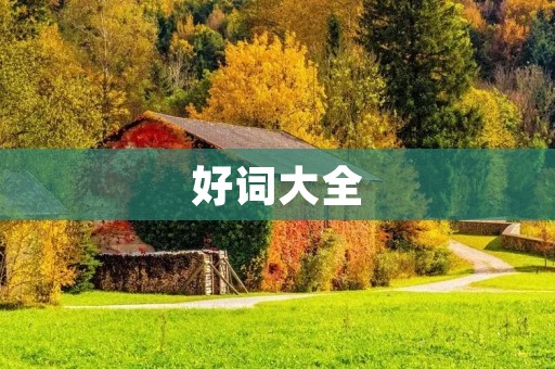 好词大全:打造你的高质量写作利器
