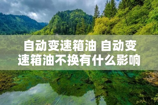 自动变速箱油 自动变速箱油不换有什么影响