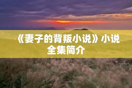 《妻子的背叛小说》小说全集简介