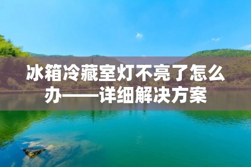 冰箱冷藏室灯不亮了怎么办——详细解决方案 冰箱冷藏室灯不亮了怎么办——详细解决方案