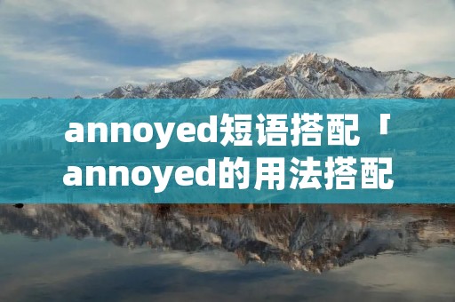 annoyed短语搭配「annoyed的用法搭配及例句」