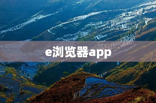 e浏览器app:快速、安全、智能的移动浏览器 e浏览器app:快速、安全、智能的移动浏览器