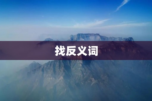 找反义词:寻找语义相对立的词汇