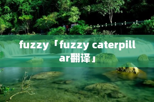 fuzzy「fuzzy caterpillar翻译」