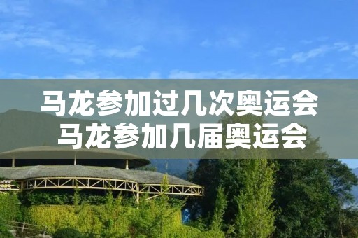马龙参加过几次奥运会 马龙参加几届奥运会了 马龙参加过几次奥运会 马龙参加几届奥运会了