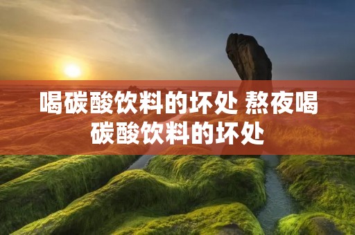 喝碳酸饮料的坏处 熬夜喝碳酸饮料的坏处
