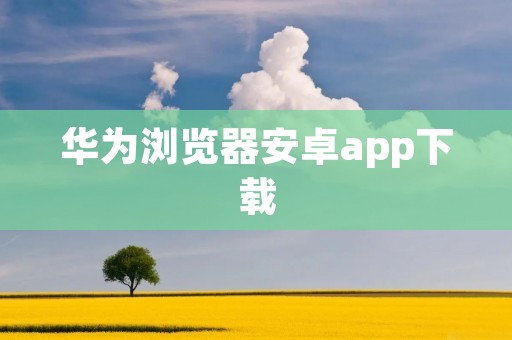 华为浏览器安卓app下载：高效便捷的上网工具