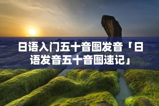 日语入门五十音图发音「日语发音五十音图速记」