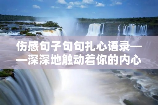 伤感句子句句扎心语录——深深地触动着你的内心