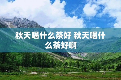 秋天喝什么茶好 秋天喝什么茶好啊