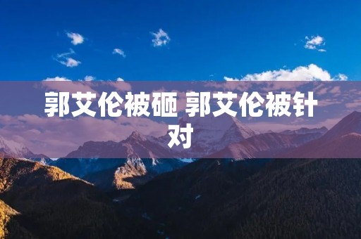 郭艾伦被砸 郭艾伦被针对