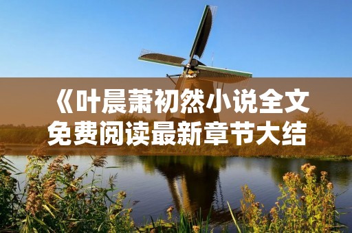 《叶晨萧初然小说全文免费阅读最新章节大结局》小说全集简介