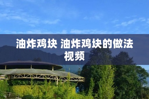 油炸鸡块 油炸鸡块的做法视频 油炸鸡块 油炸鸡块的做法视频