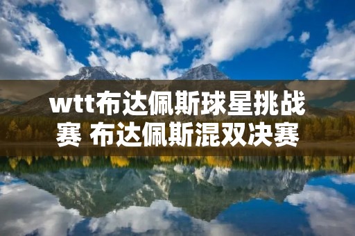 wtt布达佩斯球星挑战赛 布达佩斯混双决赛 wtt布达佩斯球星挑战赛 布达佩斯混双决赛