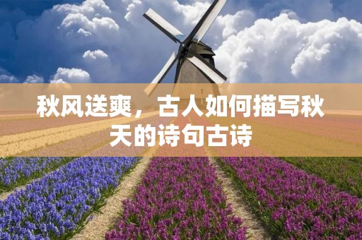 秋风送爽，古人如何描写秋天的诗句古诗