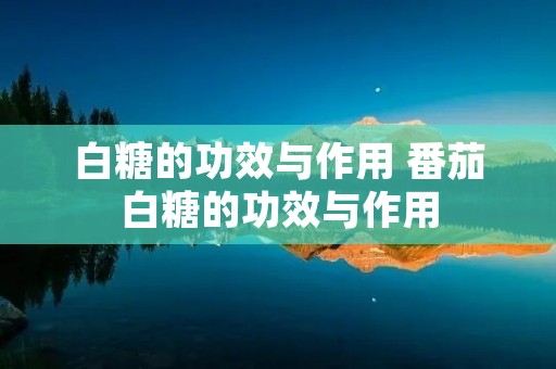 白糖的功效与作用 番茄白糖的功效与作用