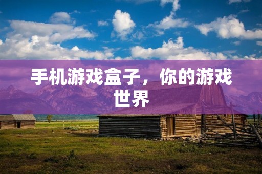 手机游戏盒子,你的游戏世界 手机游戏盒子,你的游戏世界