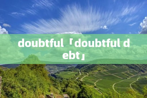 doubtful「doubtful debt」