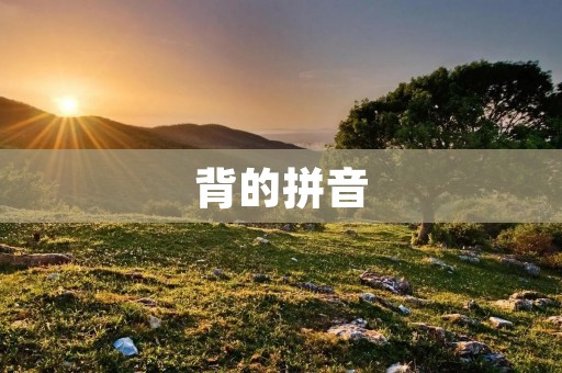 背的拼音:如何正确掌握汉字拼音?