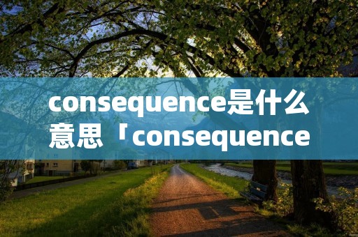 consequence是什么意思「consequences是什么意思」