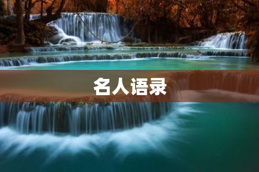 名人语录：引领人生的智慧之光