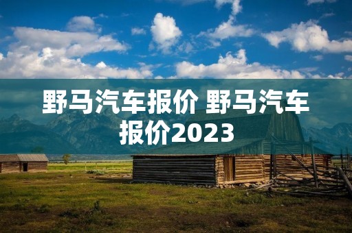 野马汽车报价 野马汽车报价2023