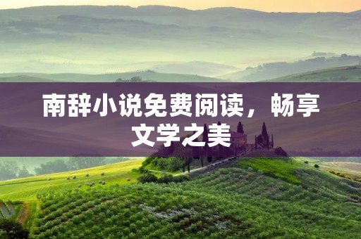 南辞小说免费阅读,畅享文学之美 南辞小说免费阅读,畅享文学之美