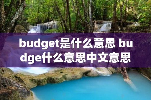 budget是什么意思 budge什么意思中文意思
