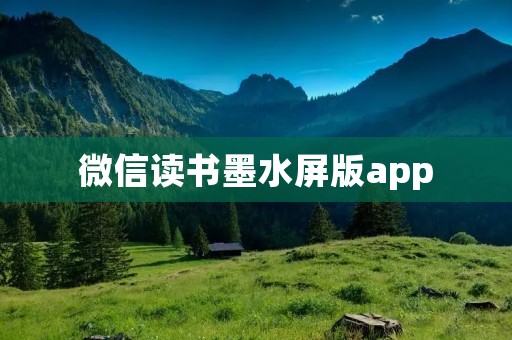 微信读书墨水屏版app：阅读新体验