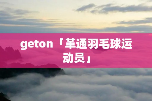 geton「革通羽毛球运动员」