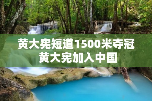 黄大宪短道1500米夺冠 黄大宪加入中国 黄大宪短道1500米夺冠 黄大宪加入中国