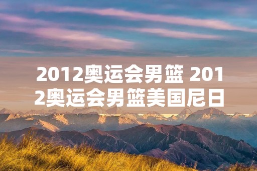 2012奥运会男篮 2012奥运会男篮美国尼日利亚