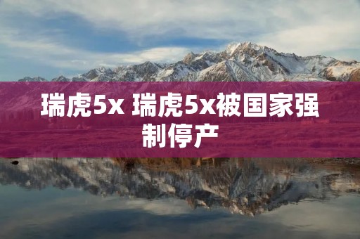 瑞虎5x 瑞虎5x被国家强制停产