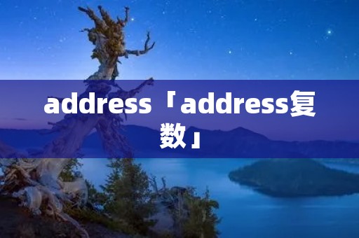 address「address复数」